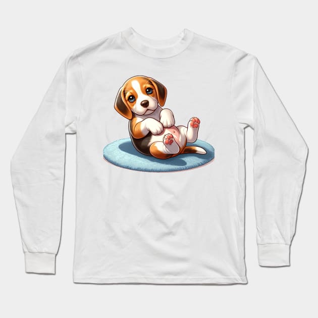 Beagle Belly Rubs Long Sleeve T-Shirt by UnleashedCreationz